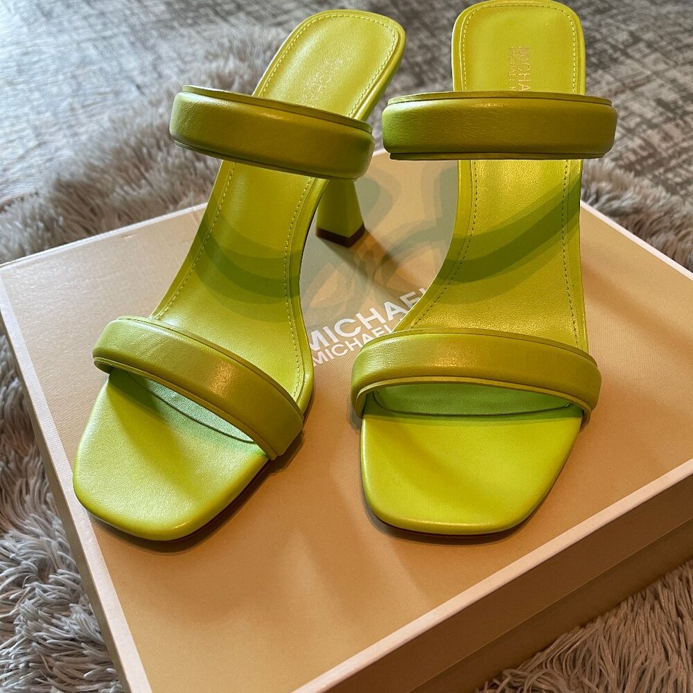 Michael Kors lime-green high heels